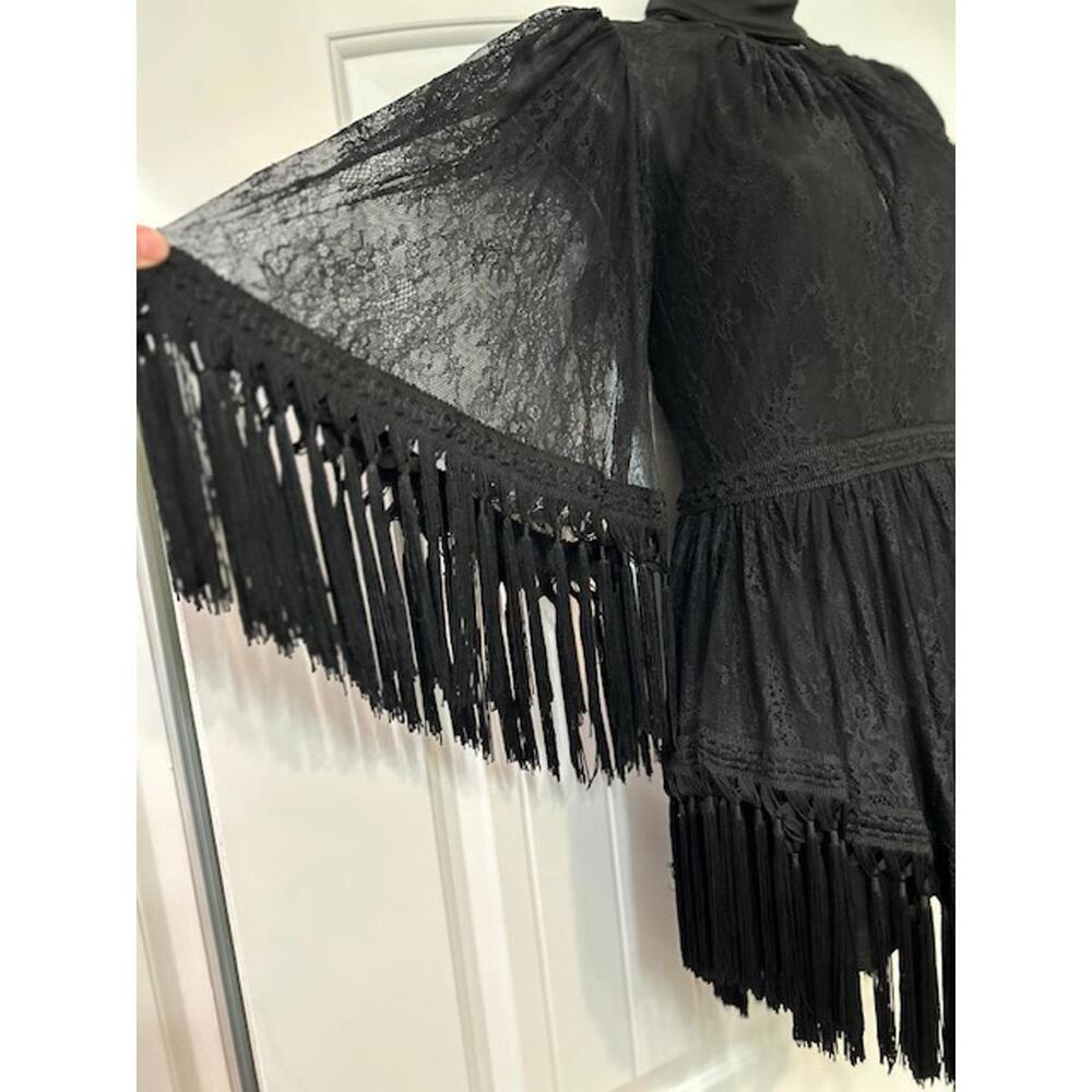 Sexy Alice McCall Goth Fringe & Halter CR Set 🖤 Festival Noir Revival G & VGUC - Picture 6 of 11